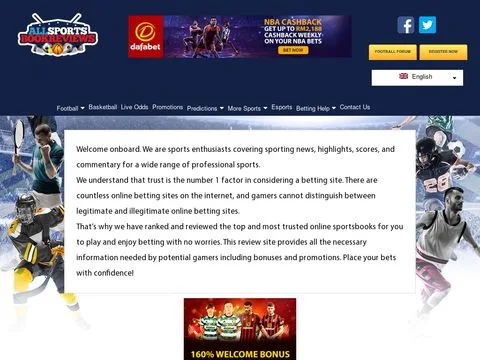 Allsportsbookreviews website preview