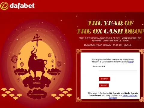 The Year Of The Ox Cash Drop website preview