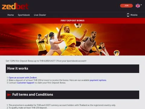 Zedbet website preview